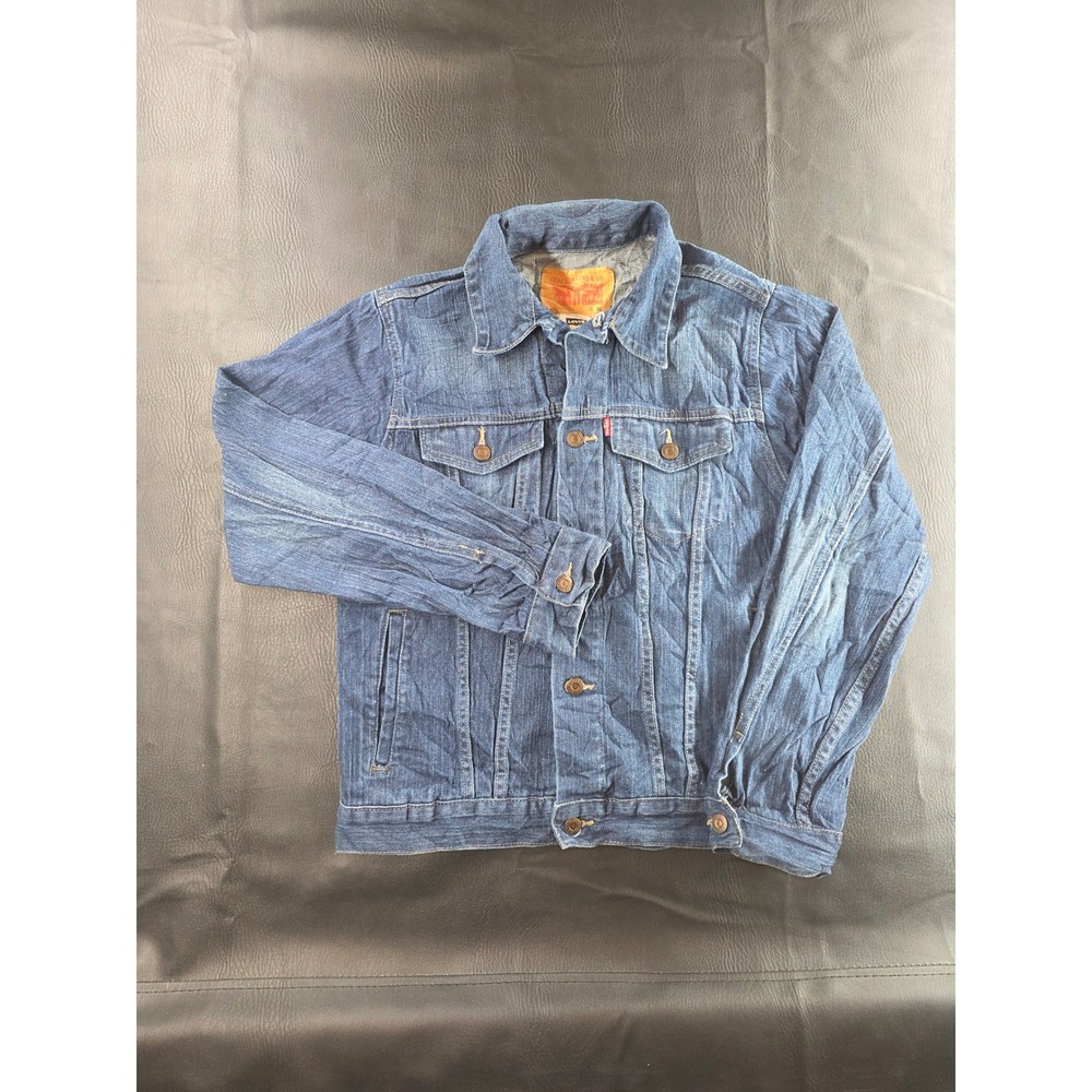Levis Kids Trucker Jacket XL 13-15 Years Medium Wash Denim Button Front